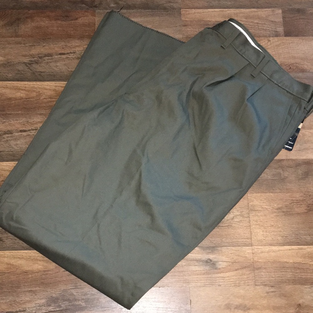 Size 50 Waist Men's Olive Green Pants Business Casual Daily Wear Work Slacks